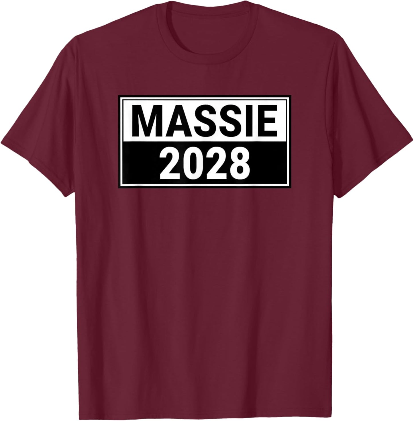 Thomas Massie 2028 for President T-Shirt - T-Shirt | Maroon