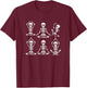Yoga Skeleton Meditation Skeleton Halloween T-Shirt - T-Shirt | Maroon