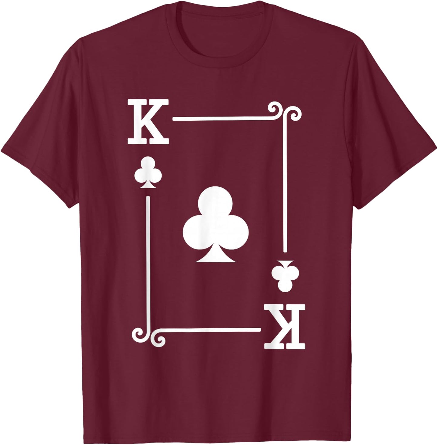 Playing Cards Costume - Clubs Card Suit - King Clubs T-Shirt - T-Shirt | Maroon