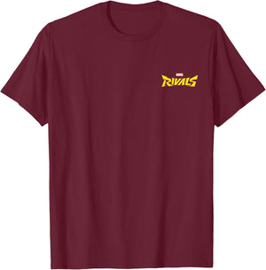Marvel Rivals Official Video Game Logo Front & Back T-Shirt - T-Shirt | Maroon