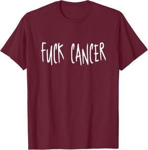 Fuck Cancer Shirt Cancer Sucks Awareness T-Shirt - T-Shirt | Maroon