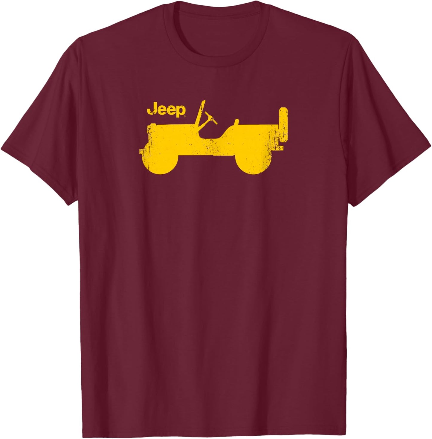 Jeep Willys Profile T-Shirt - T-Shirt | Maroon