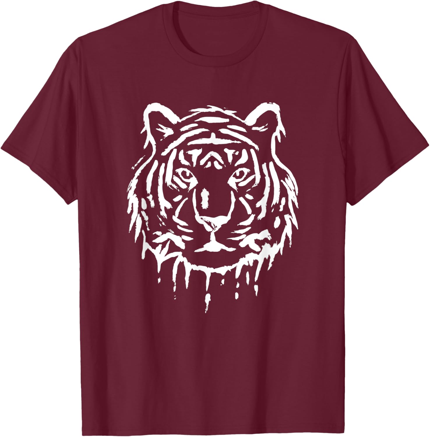 Tiger Design , Women, Boys & Girls T-Shirt - T-Shirt | Maroon