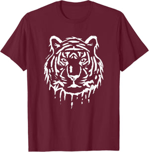 Tiger Design , Women, Boys & Girls T-Shirt - T-Shirt | Maroon