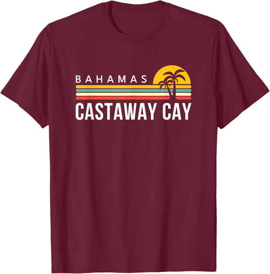 Castaway Cay Bahamas Souvenirs T-Shirt - T-Shirt | Maroon