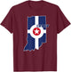 317 Circle City Flag Indianapolis Indiana - Naptown T-Shirt - T-Shirt | Maroon