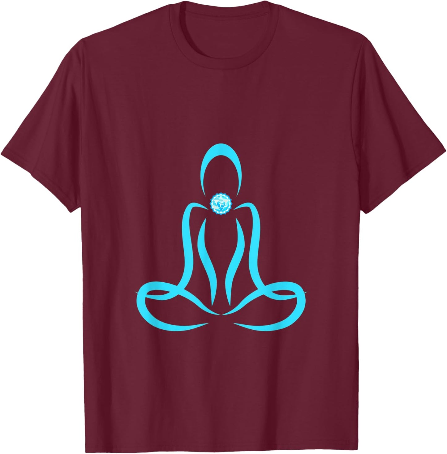 Positive Vibe Throat Chakra Yoga Meditation Spiritual T-Shirt - T-Shirt | Maroon