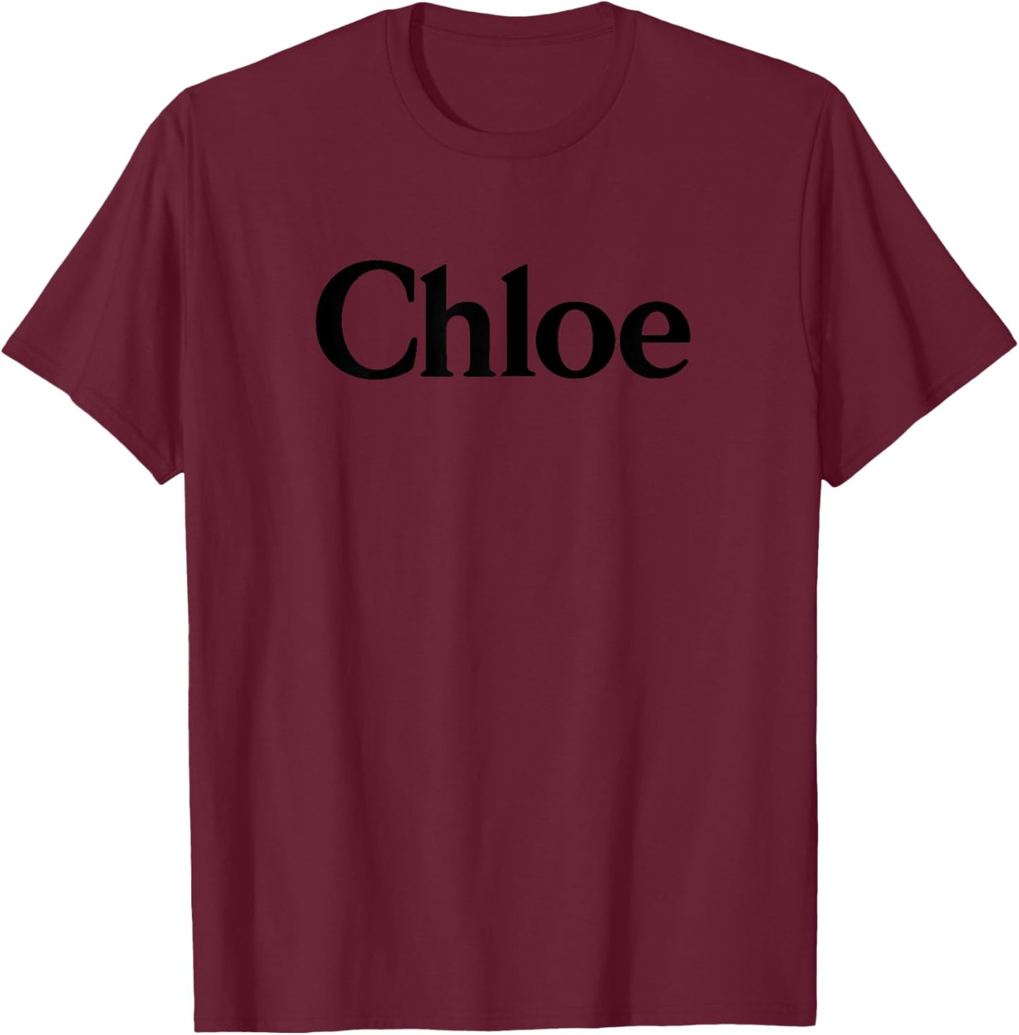 Chloe Name Women Cute Girl Elegant Female Love Handwriting T-Shirt - T-Shirt | Maroon