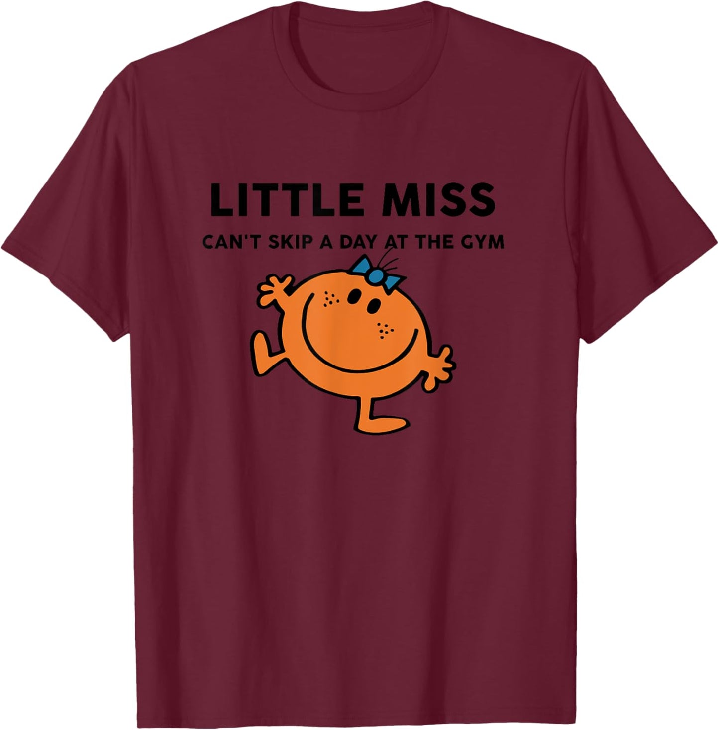 Little miss can't skip a day at the gym Funny Design T-Shirt - T-Shirt | Maroon