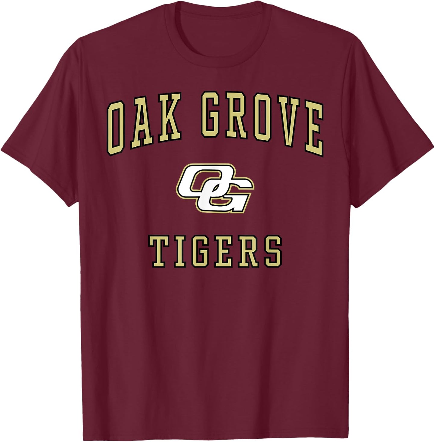 Oak Grove High School Tigers C1 T-Shirt - T-Shirt | Maroon