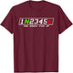 1n23456 Motorcycle Gear Shift Pattern for Biker Motorcyclist T-Shirt - T-Shirt | Maroon