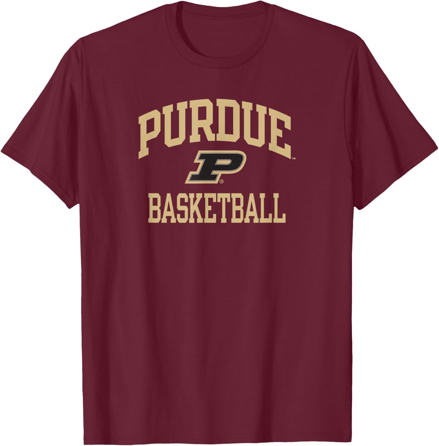 Purdue Boilermakers Basketball Arch Dark Heather T-Shirt - T-Shirt | Maroon