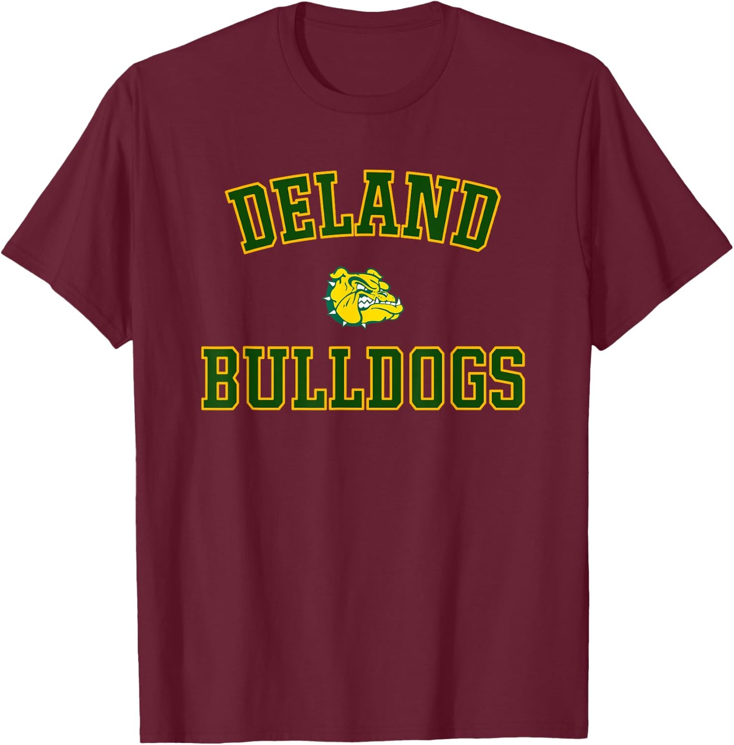 Deland Bulldogs Logo Varsity HS T-Shirt - T-Shirt | Maroon