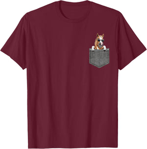 Horse in Pocket T-Shirt - T-Shirt | Maroon