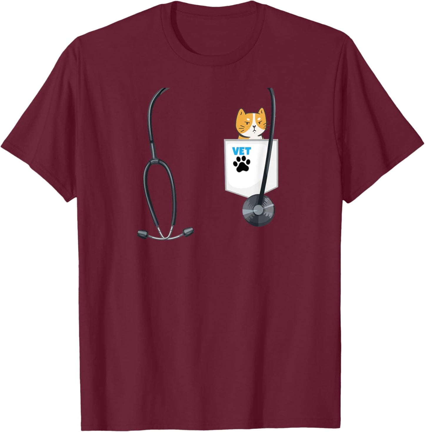 Veterinarian Costume for Boys Career Day Outfit For Girls T-Shirt - T-Shirt | Maroon