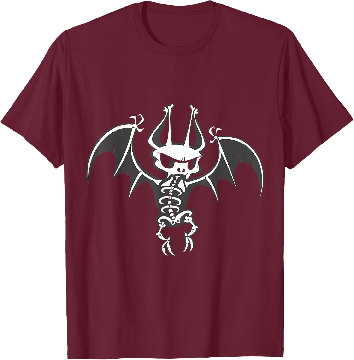 VampireFreaks Skeleton Bat - Batty Bones T-Shirt - T-Shirt | Maroon