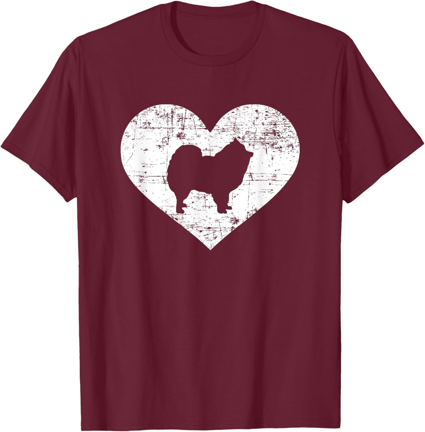 Pomeranian heart T-Shirt - T-Shirt | Maroon