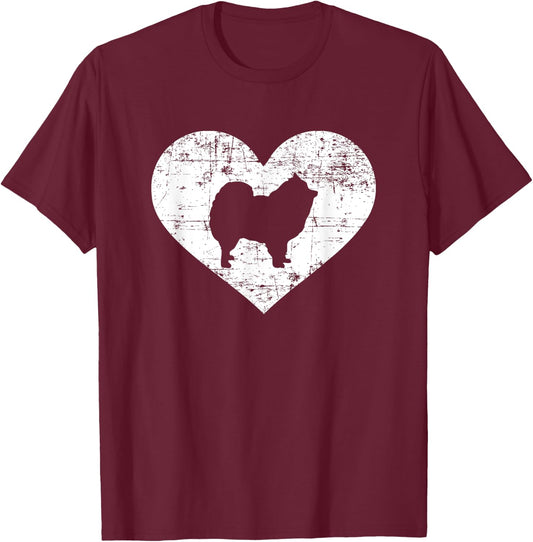 Pomeranian heart T-Shirt - T-Shirt | Maroon