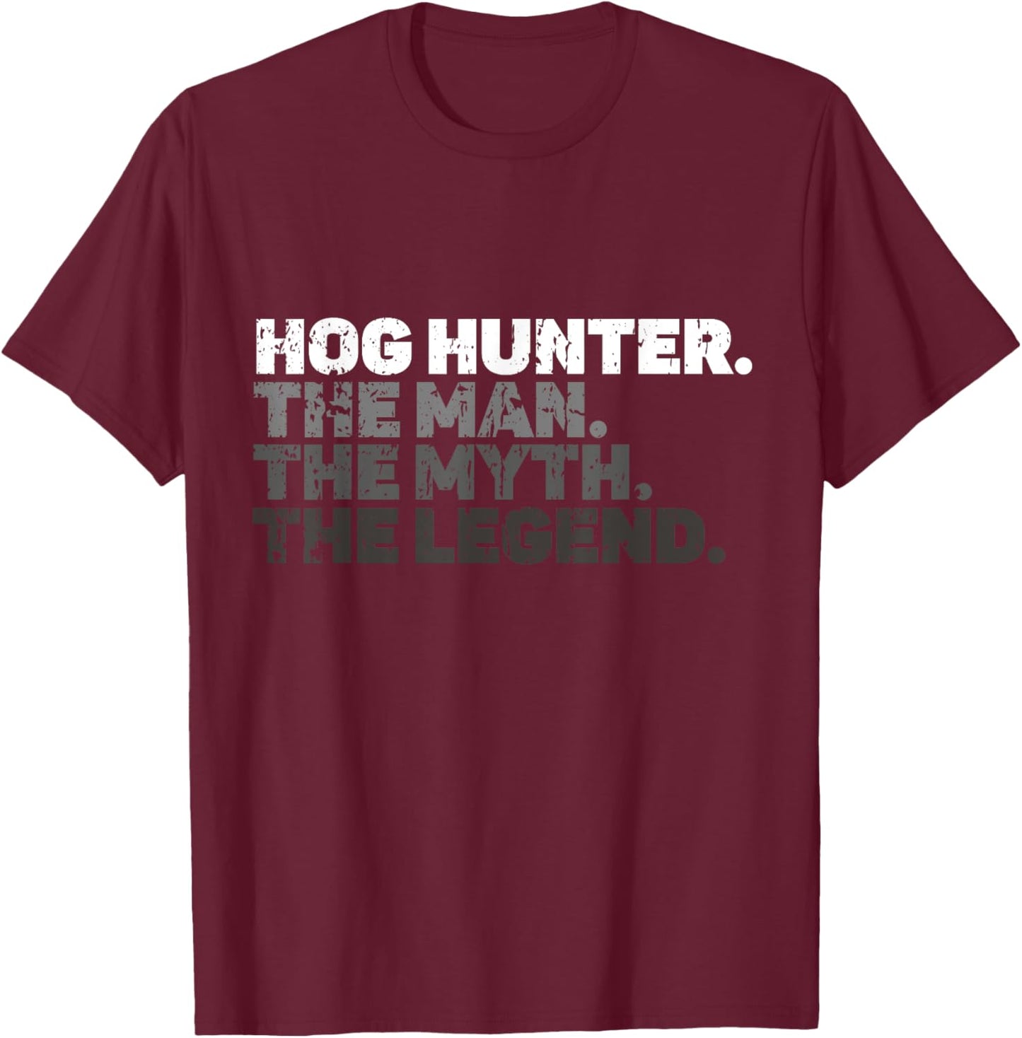 Hog Hunting Vintage Boar Feral Hogs Wild Hog Pig Hunter Pig T-Shirt - T-Shirt | Maroon