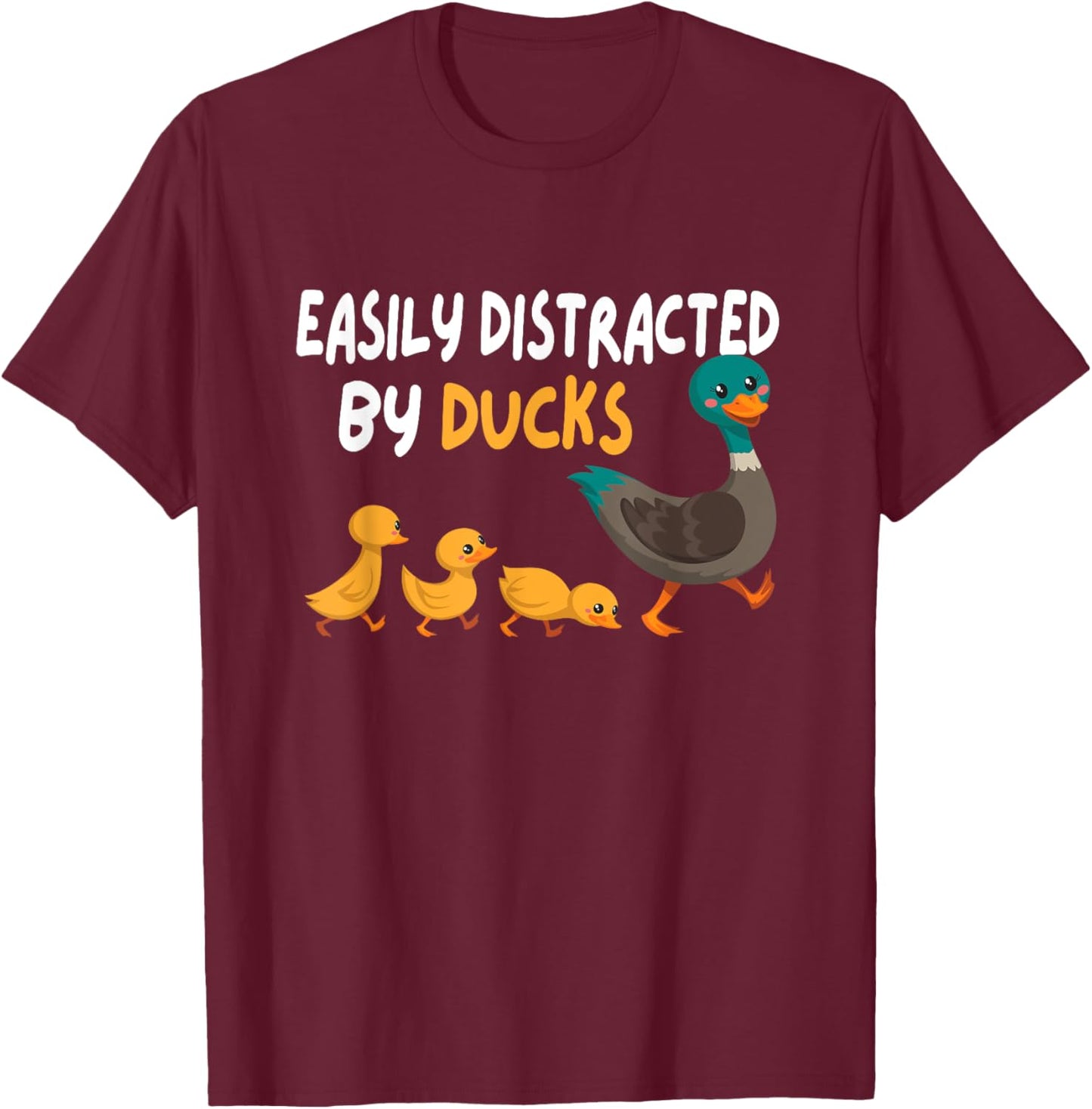 Funny Duck Lover Duck Family T-Shirt - T-Shirt | Maroon