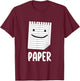 Funny Matching Shirt Rock Paper Scissors Costume Adult Kids T-Shirt - T-Shirt | Maroon