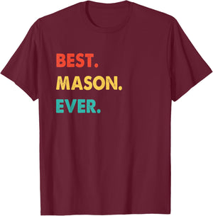 Retro Best Mason Ever T-Shirt - T-Shirt | Maroon