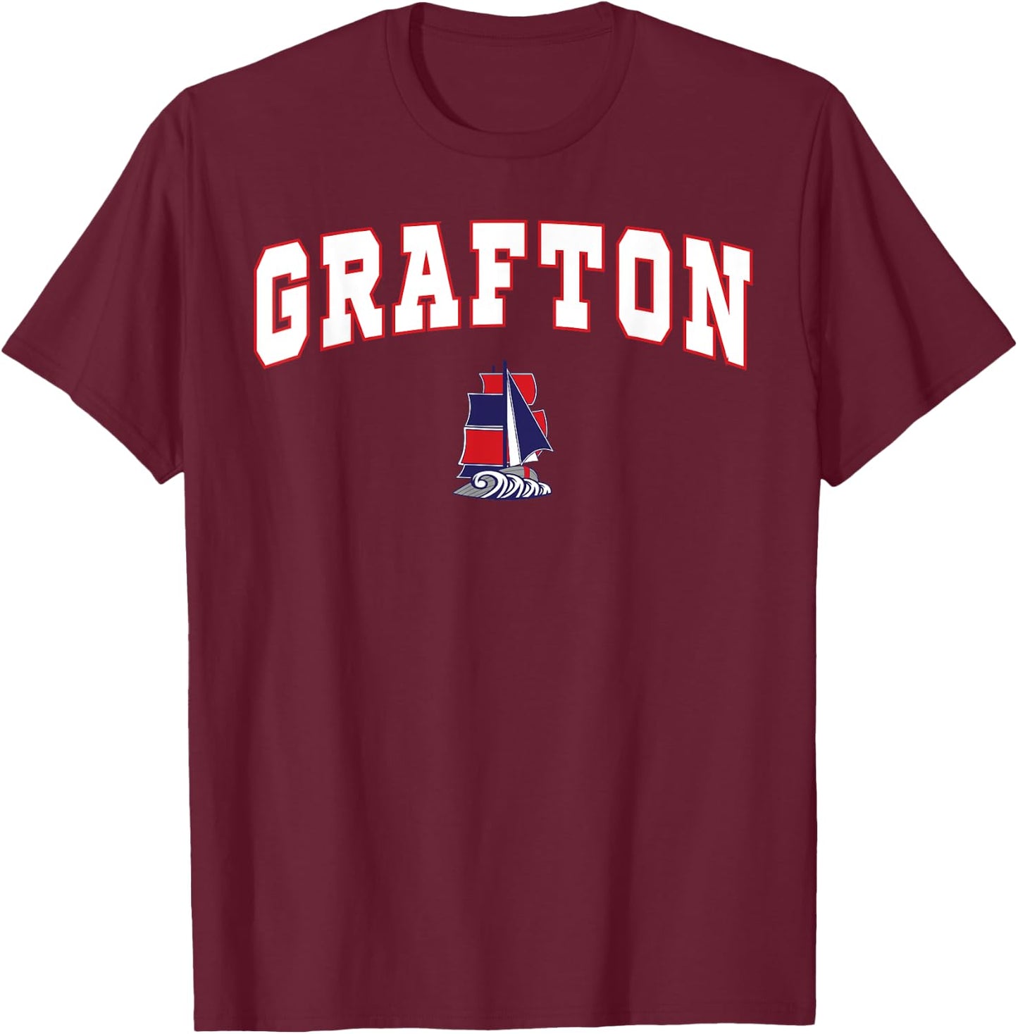 Grafton High School Clippers T-Shirt - T-Shirt | Maroon