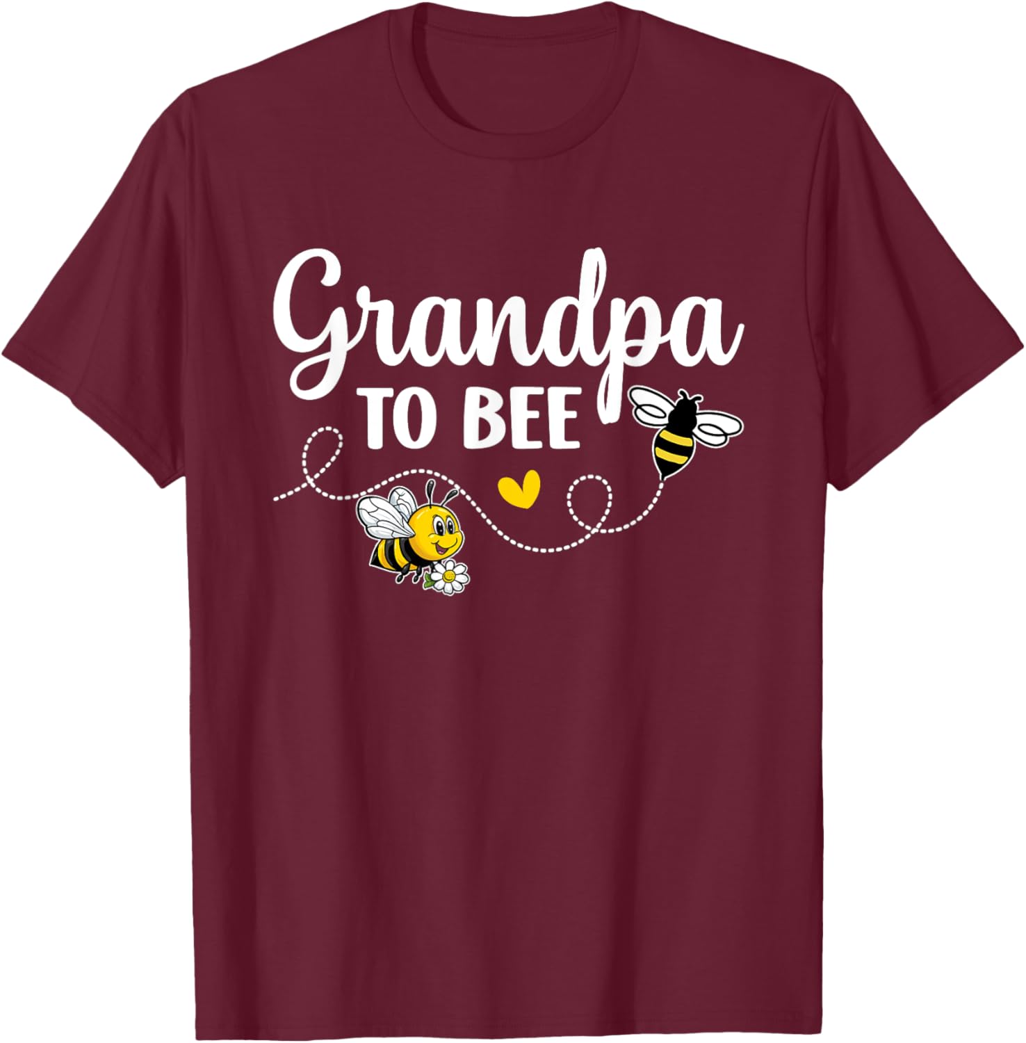 Grandpa To Bee Gender Reveal Pregnancy Announcement Grandpa T-Shirt - T-Shirt | Maroon