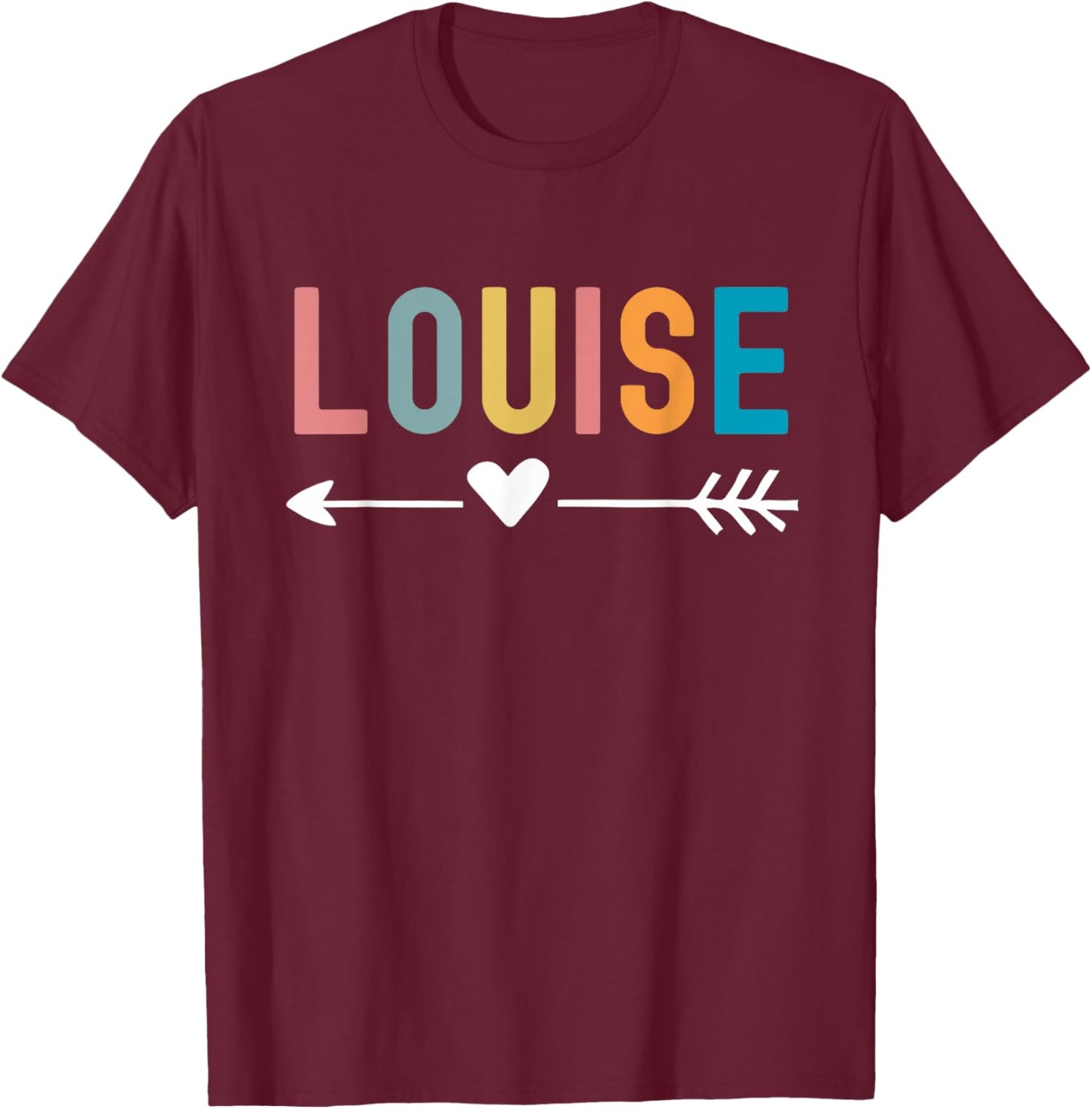 Louise Retro Color Love Cute Matching Best Friends T-Shirt - T-Shirt | Maroon