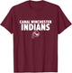 Canal Winchester Indians Logo Bold HS T-Shirt - T-Shirt | Maroon