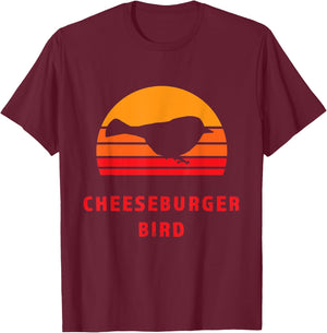 Thru Hiker - Cheeseburger Bird Mountain Chickadee PCT JMT CA T-Shirt - T-Shirt | Maroon