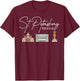 St. Petersburg Russia City Skyline Map Travel T-Shirt - T-Shirt | Maroon