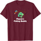 Papaw's Fishing Buddy Grandson or Granddaughter Fish T-Shirt - T-Shirt | Maroon