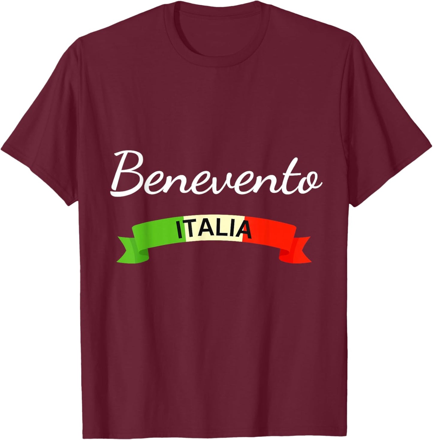 Benevento Italy Flag Italia Souvenir Matching Italian T-Shirt - T-Shirt | Maroon
