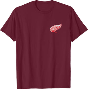 Detroit Red Wings Support White Officially Licensed T-Shirt - T-Shirt | Maroon