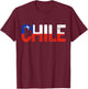 Chile Flag T-Shirt - T-Shirt | Maroon