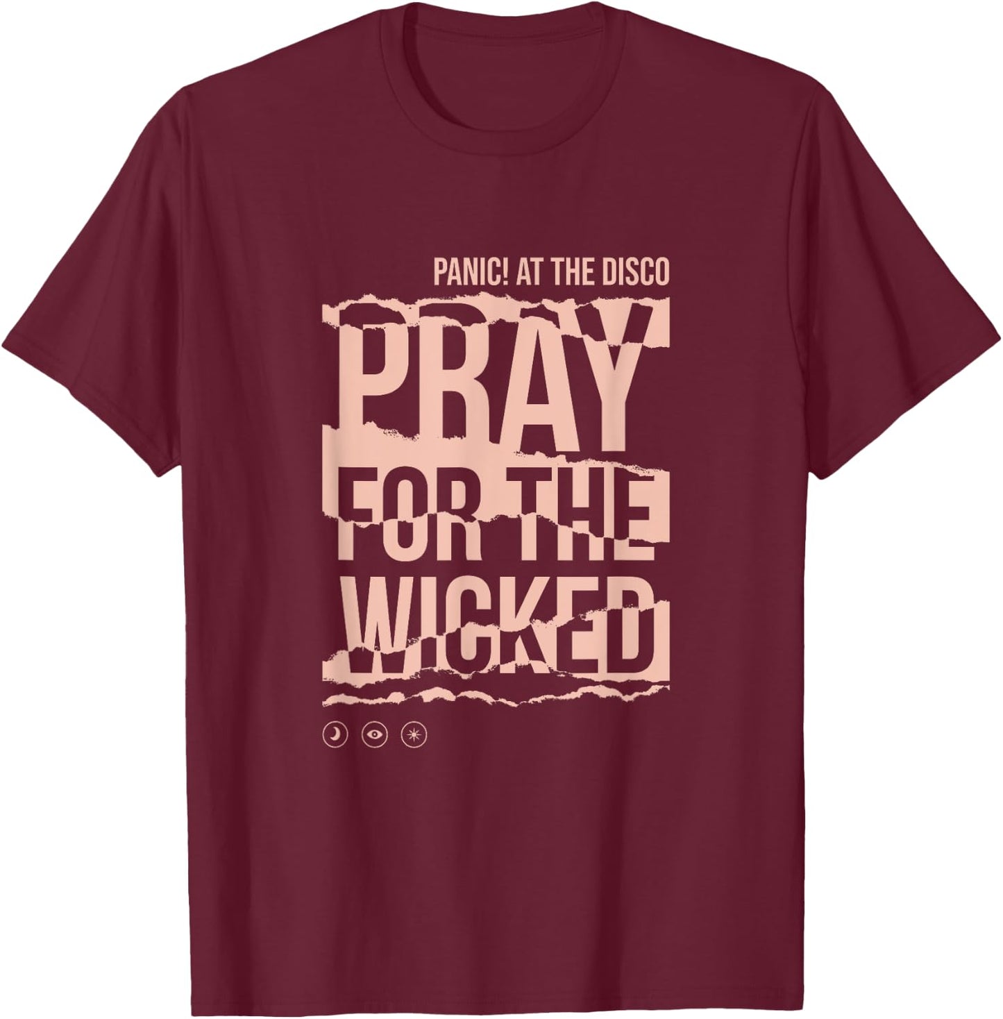 Panic! At The Disco - Ripped Name T-Shirt - T-Shirt | Maroon