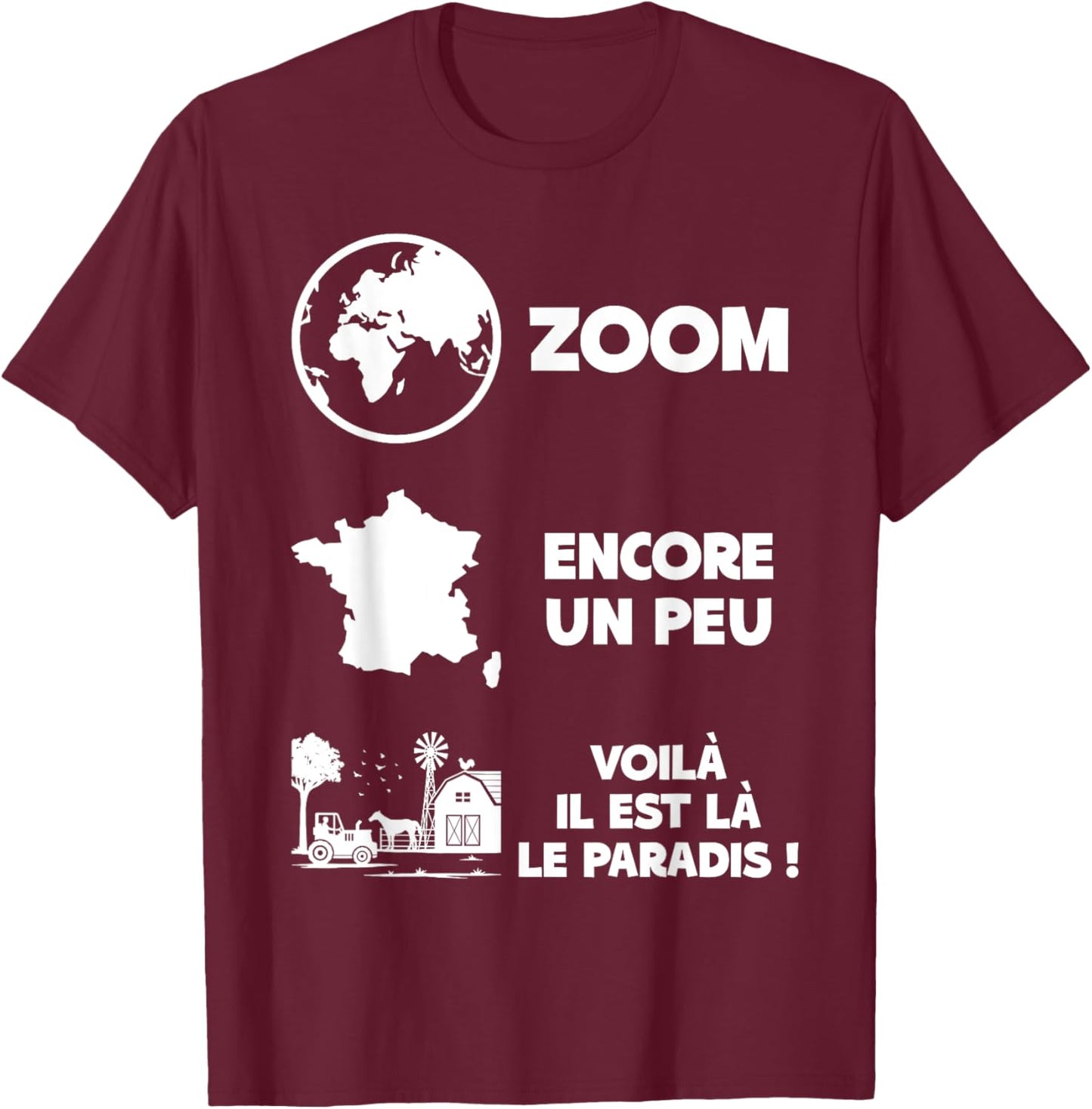 Humour Farm Farm Countryside Nature Rural T-Shirt - T-Shirt | Maroon