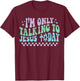 Groovy I'm Only Talking To Jesus Today Cross Christian T-Shirt - T-Shirt | Maroon