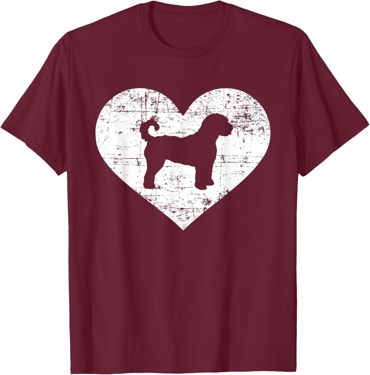 Labradoodle heart T-Shirt - T-Shirt | Maroon