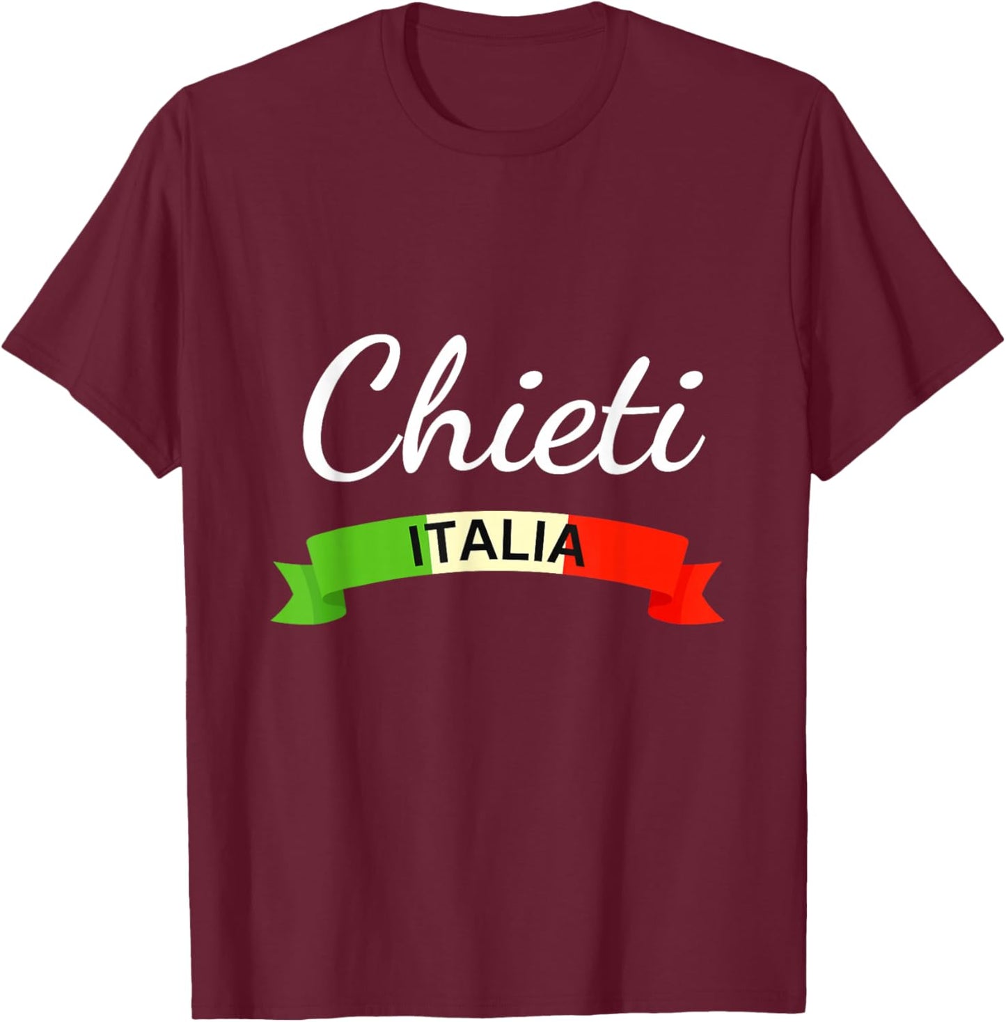 Chieti Italy Flag Italia Souvenir Matching Italian T-Shirt - T-Shirt | Maroon
