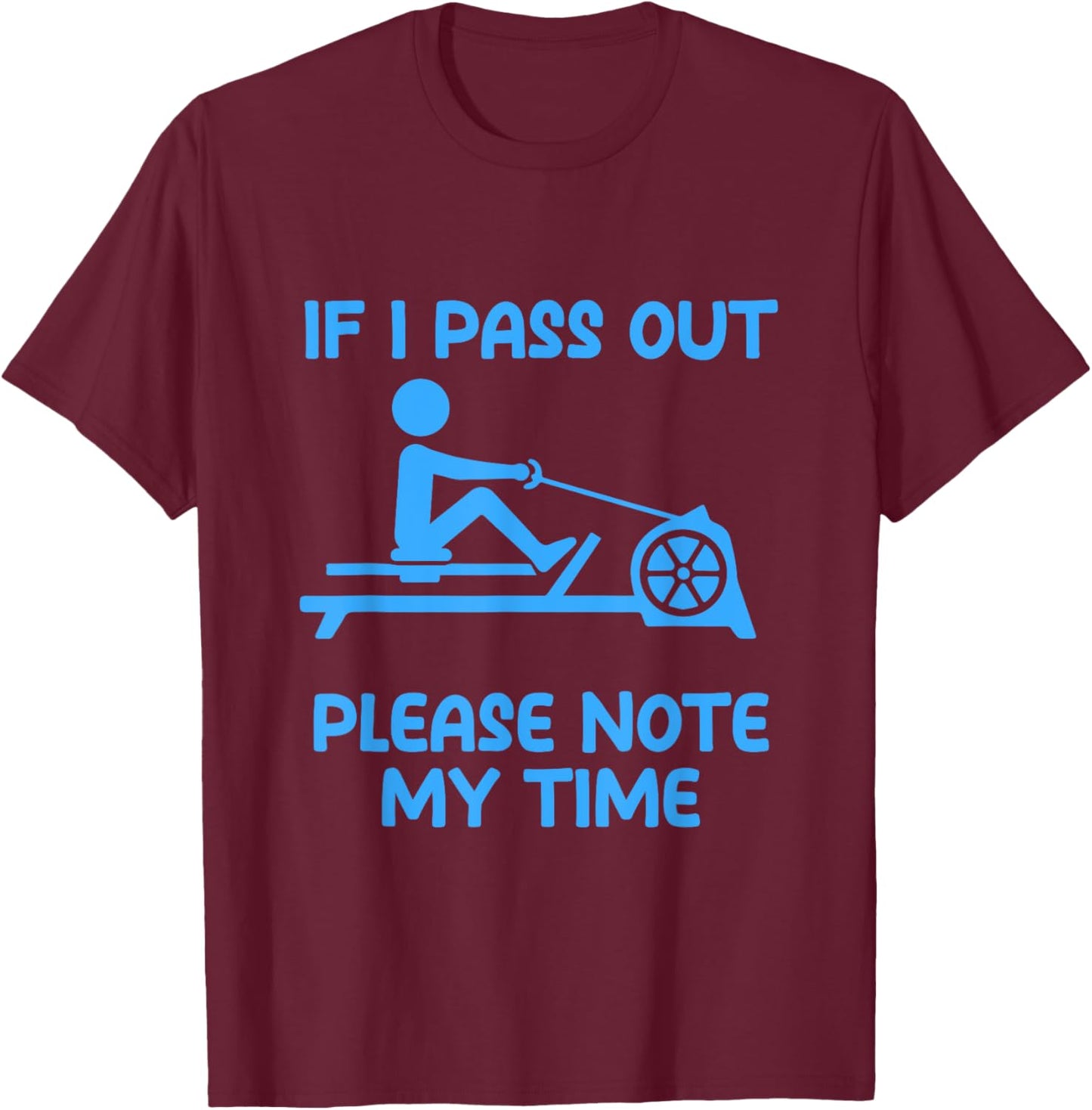 Funny ERG Machine Gym Ergometer Rowing Exercise T-Shirt - T-Shirt | Maroon