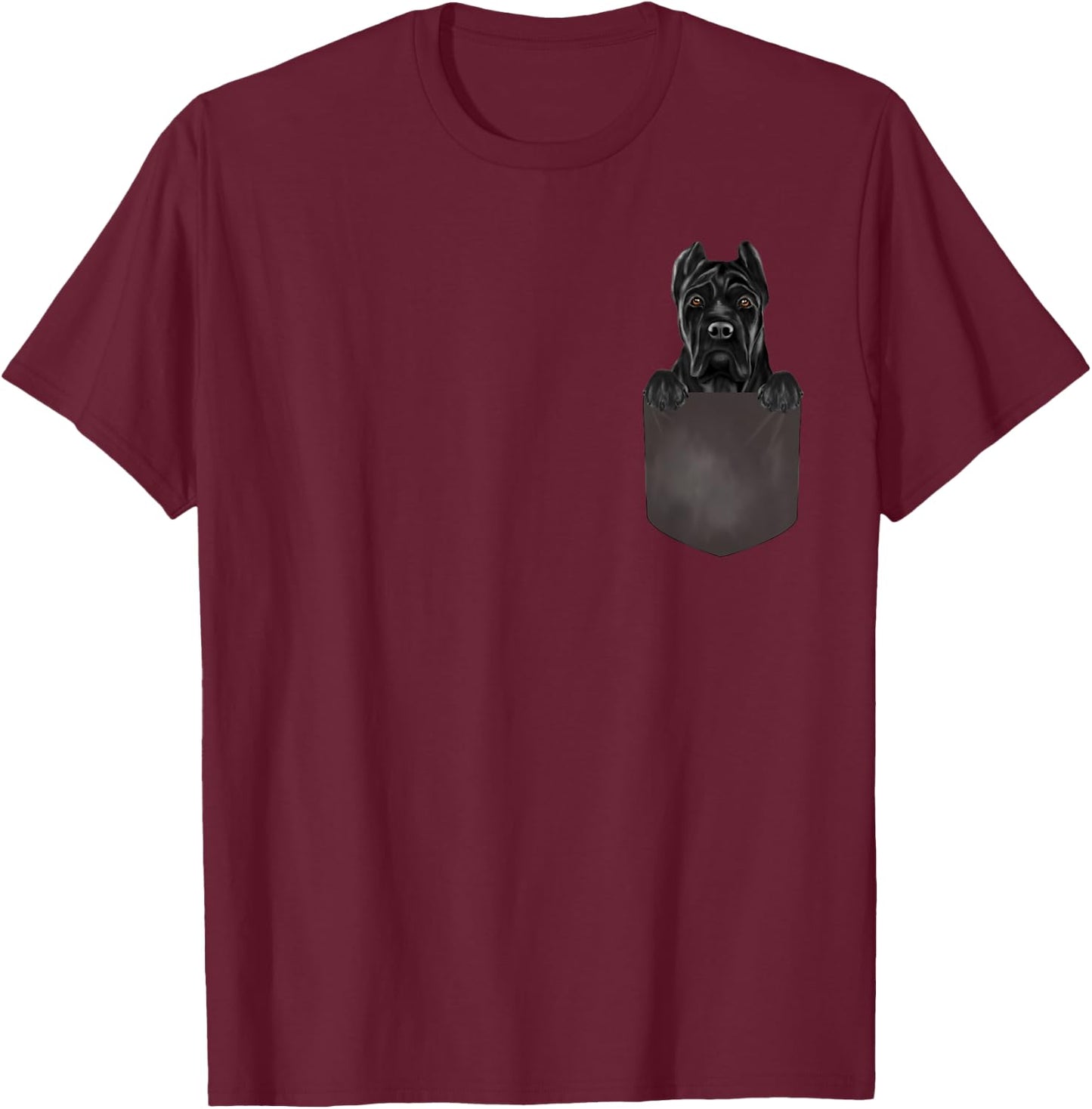 Dog In Pocket Funny Dog Lover Cane Corso Men Women Girls Kids T-Shirt - T-Shirt | Maroon