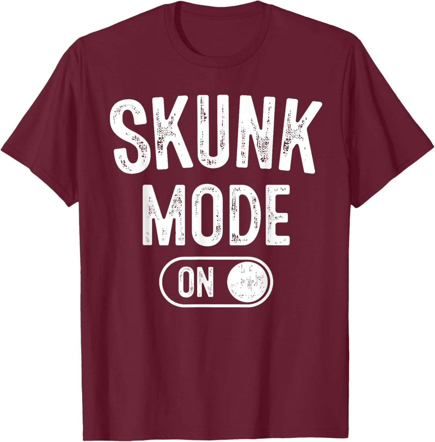 Skunk Mode On Costume Funny Scent Defender Gift Animal Lover T-Shirt - T-Shirt | Maroon