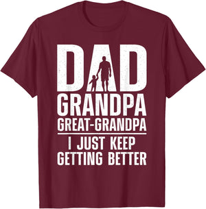 Cool Great Grandpa Art For Grandpa Men Great Grandfather T-Shirt - T-Shirt | Maroon