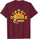 Cornhole Queen Gift Bean Bag Player Bags Shucking Corn Hole T-Shirt - T-Shirt | Maroon