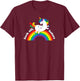 Gay Unicorn | Fuck Off Haters | Anti Hate Gay Pride Rainbow T-Shirt - T-Shirt | Maroon