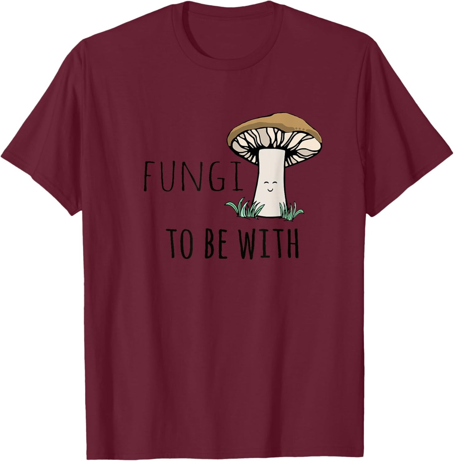Moonlight Makers Women's Funny Mushroom , Grey, Small T-Shirt - T-Shirt | Maroon