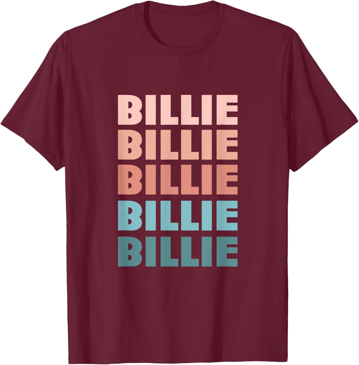 Billie First Name retro 80s style T-Shirt - T-Shirt | Maroon