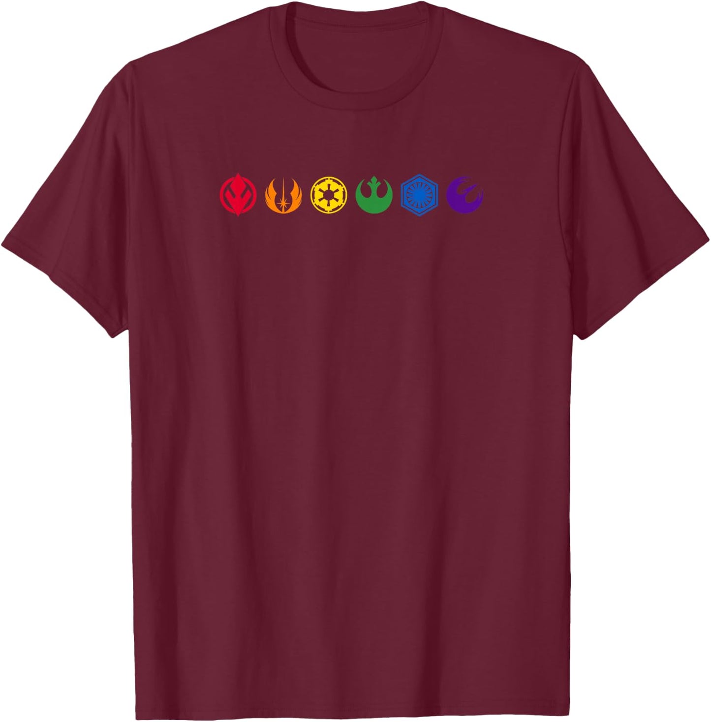 Star Wars Rainbow Icons T-Shirt - T-Shirt | Maroon